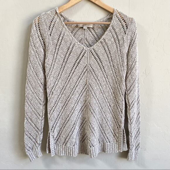 LOFT Oatmeal Knit‎ Sweater - Picture 1 of 4